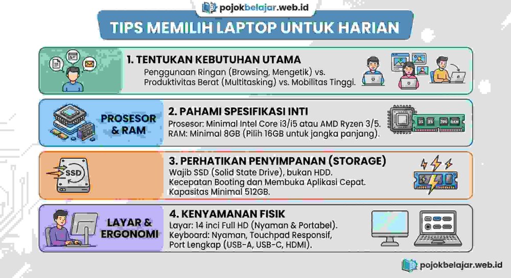 Tips Memilih Laptop Untuk Kebutuhan Harian